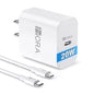 Turbo Cargador Tipo iphone 20W con Cable Lighting Blanco